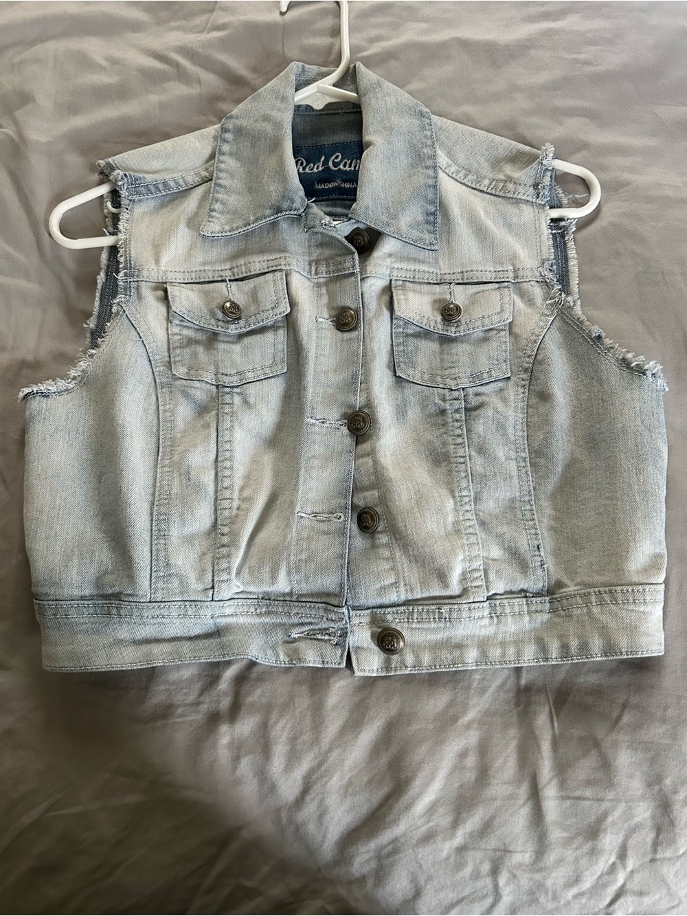 Red Camel Light Wash Denim Sleeveless Jacket Vest